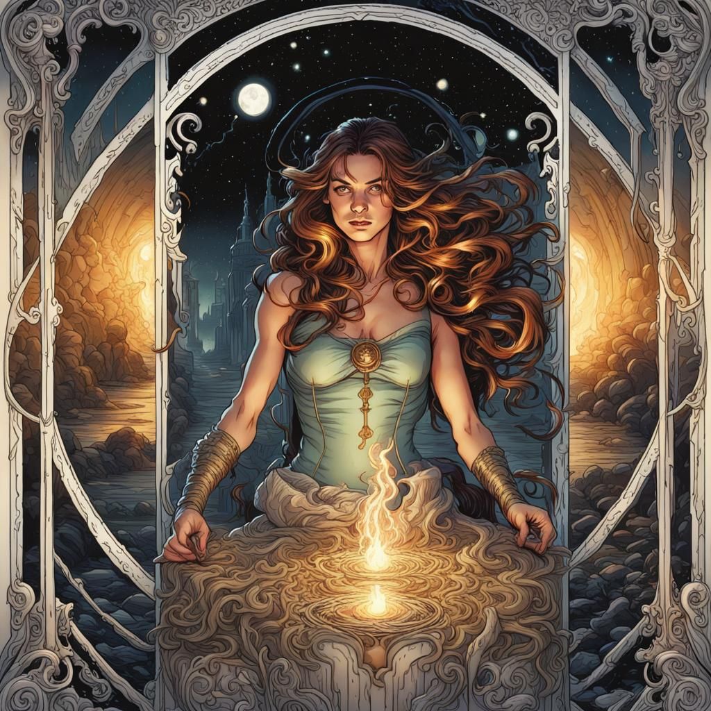 Tarot Card in Comic Book Style