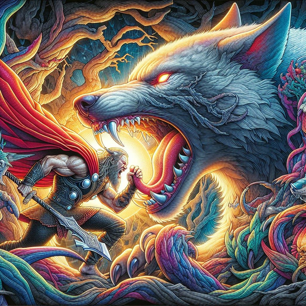 Gripping the tongue of Fenrir