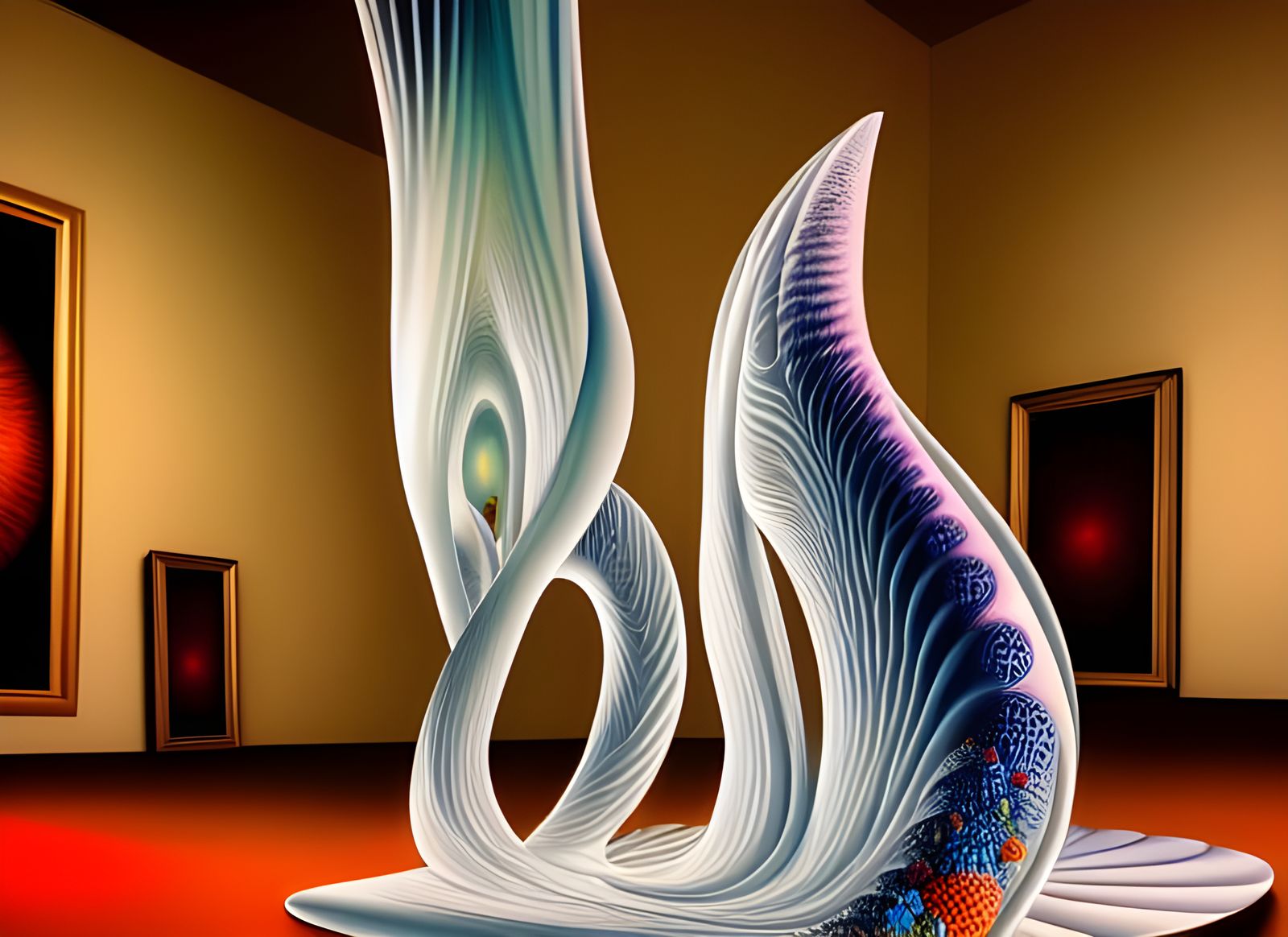 Geometric Abstract Art in Hyperreal Style