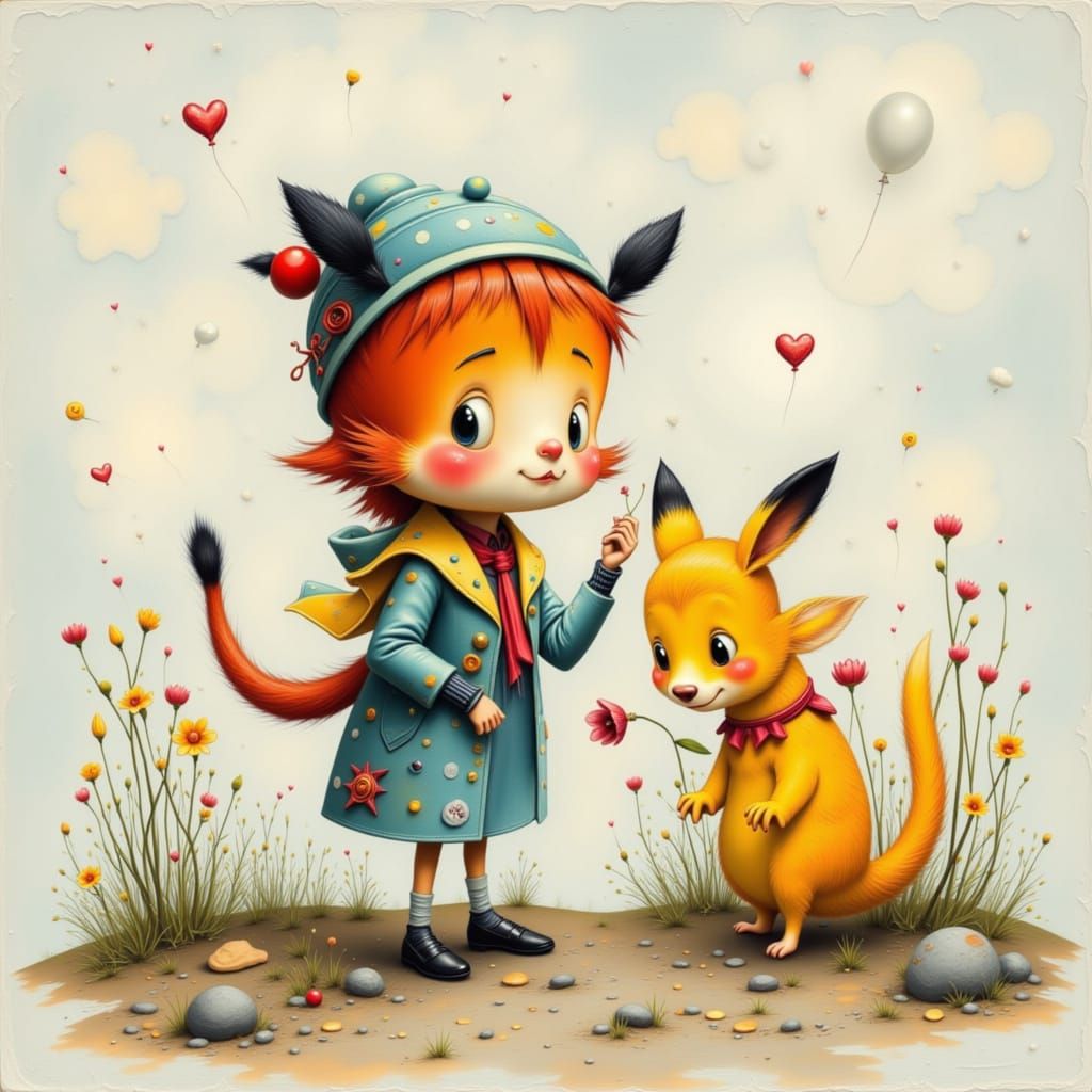Delightful Whimsical Cuteness in Digital Art
