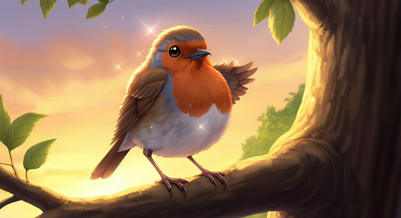 Majestic Anime Robin at Sunset