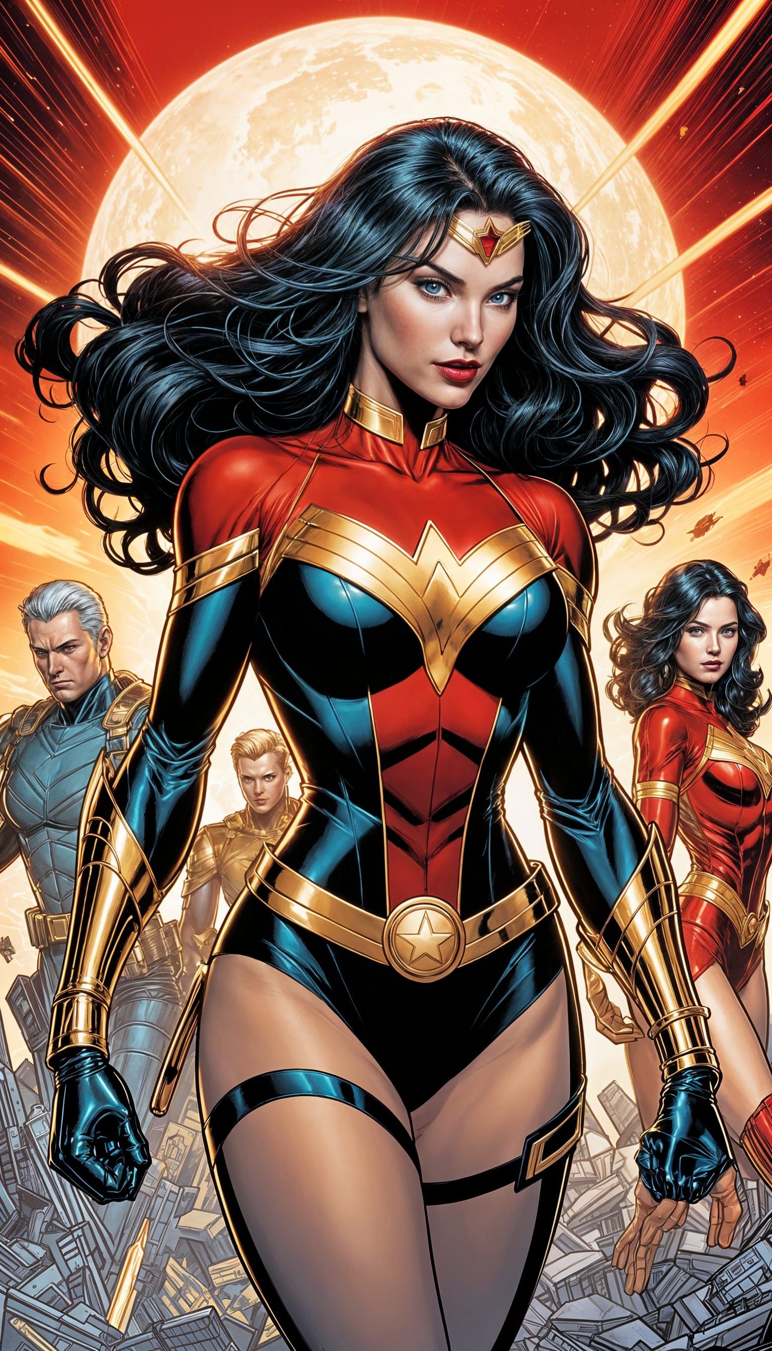 Wonder Girl Donna Troy in Comic Book Art