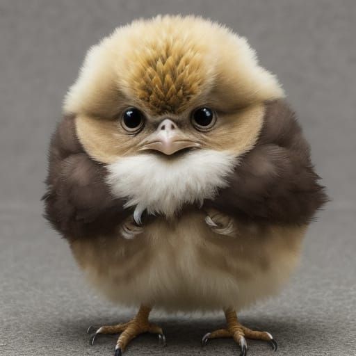 Cute but Grumpy Pouting Chick Portrait