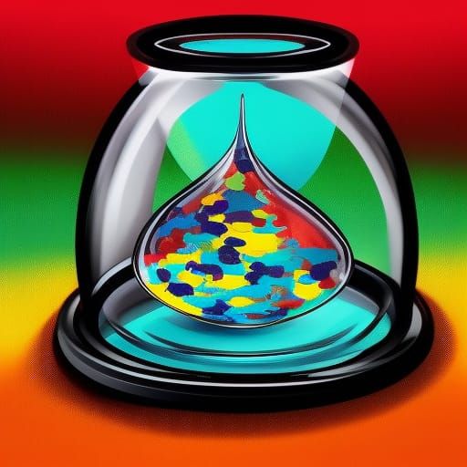 Hyperrealistic Hourglass Timer in Splash Art Style