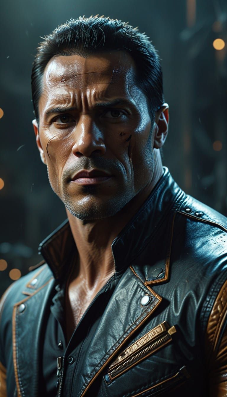 Hyperrealistic Portrait of Man with Aviator Sunglasses