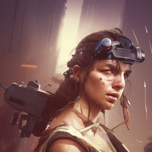 Apocalyptic Survivor Portrait in Detailed Art Style