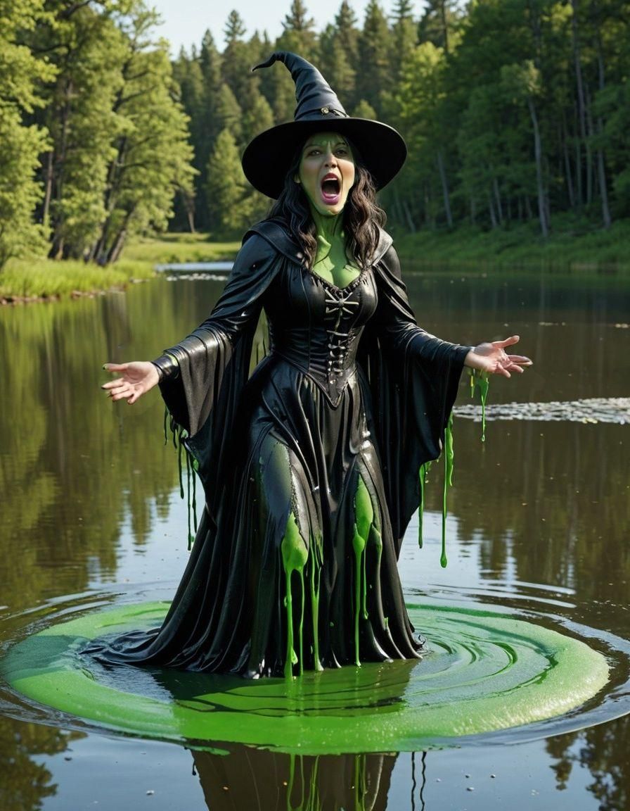 Wicked Witch Melts in Hyperrealistic Splash Art
