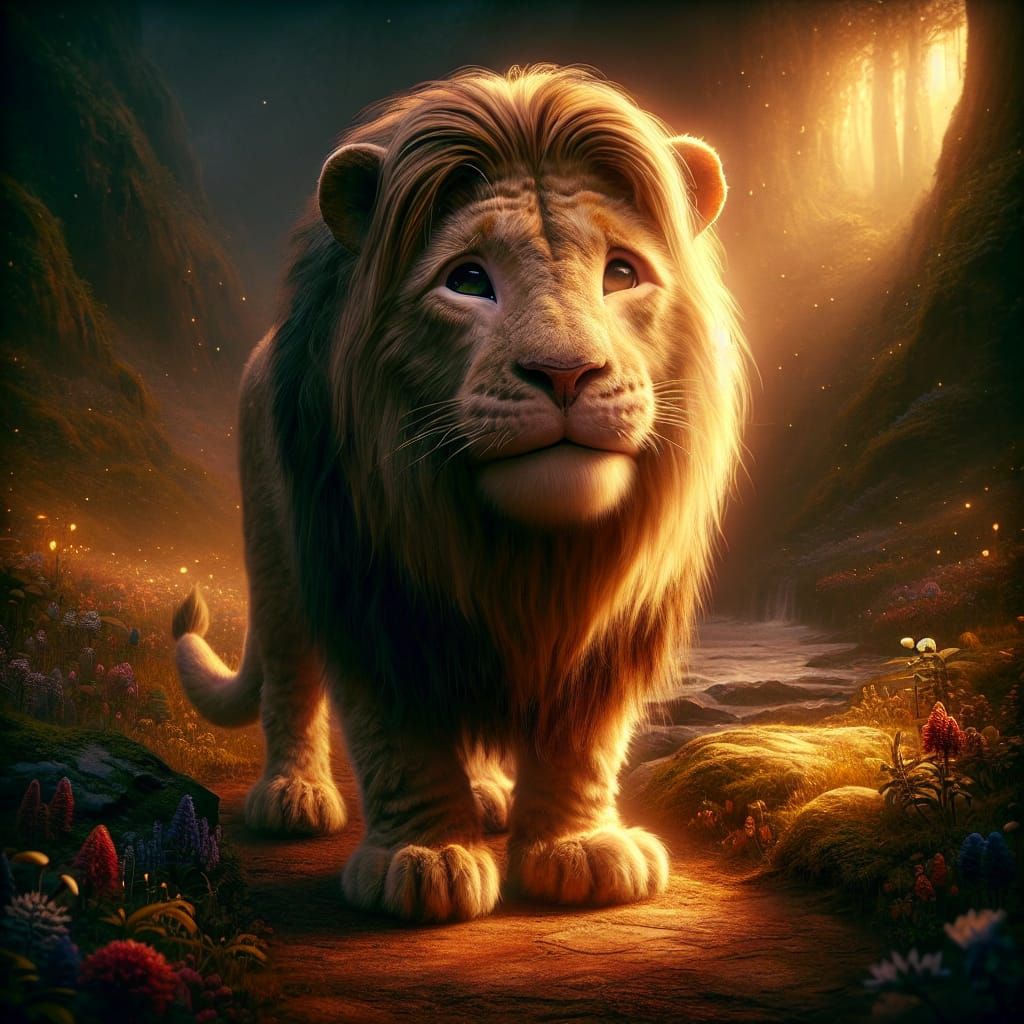 Majestic Lion with Gentle Soul