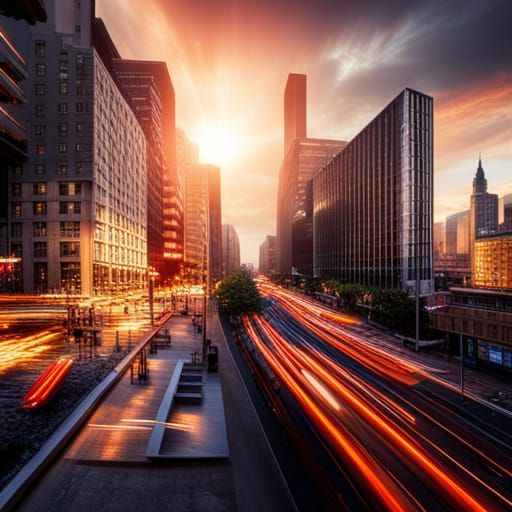 Hyperrealistic Summer Cityscape in Cinematic Style