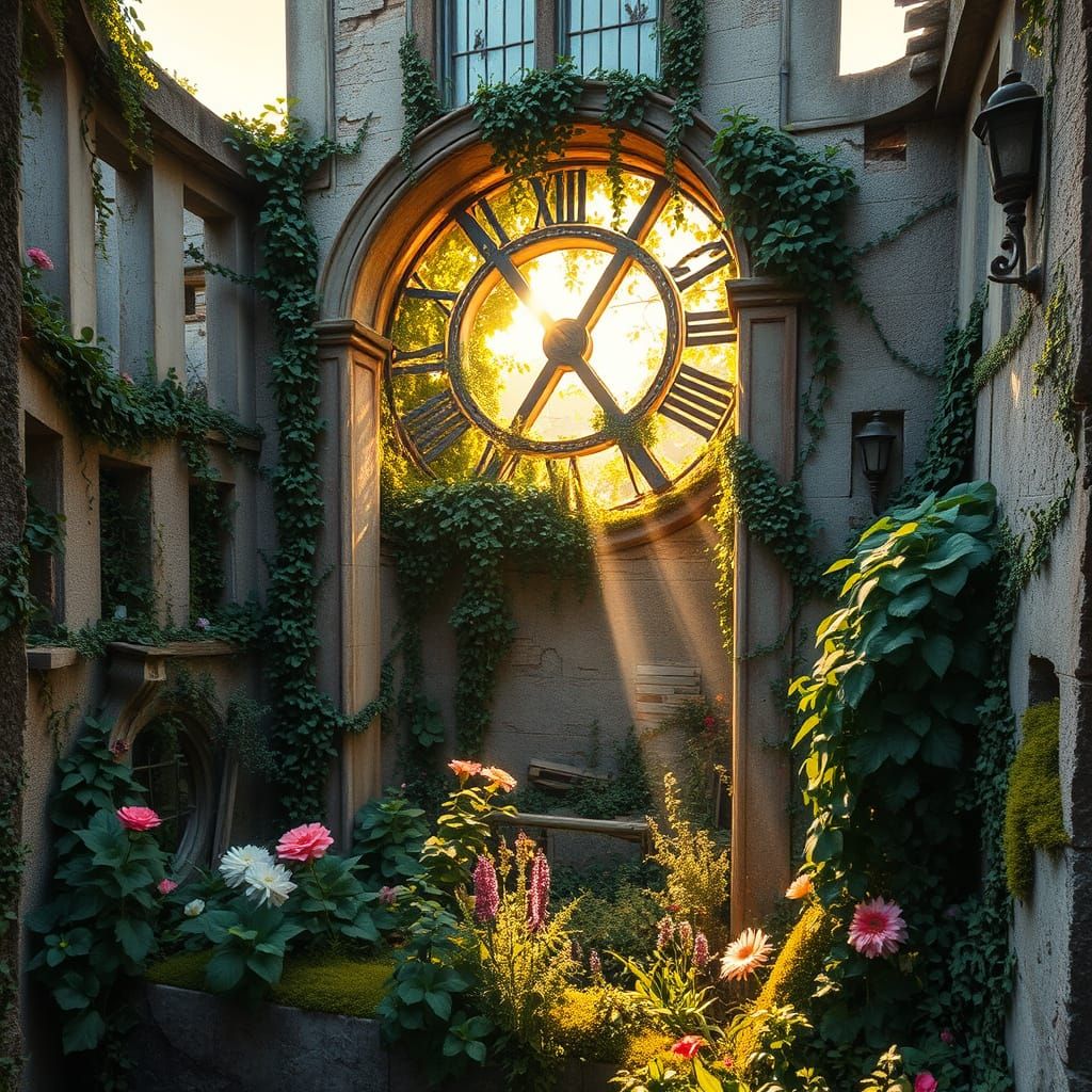 Clock Tower Garden Inspired by Nature