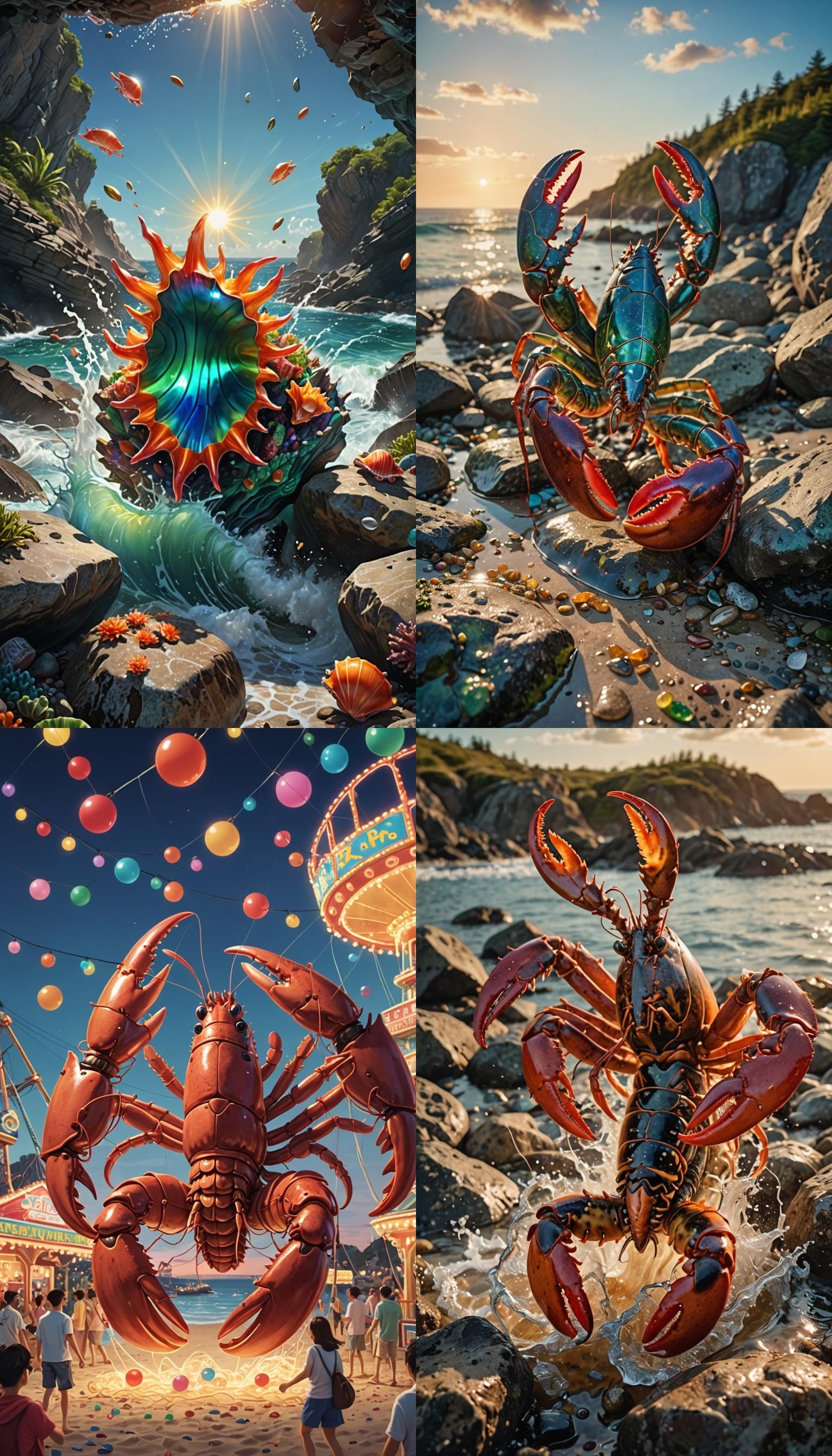 Lobster Mid-Jump: An AI-Generated Surprise