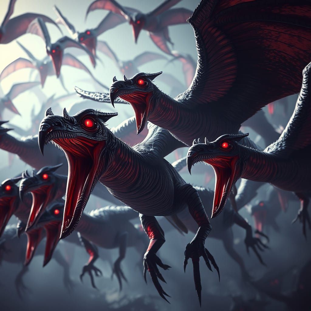 Demonic Pterodactyl Flock