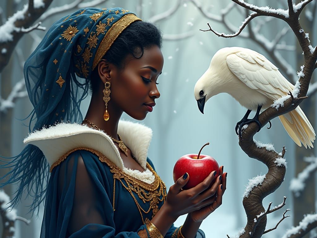 African Snow White in Enchanted Forest