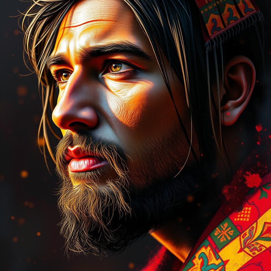 Romani Man in Hyperrealistic Concept Art Style