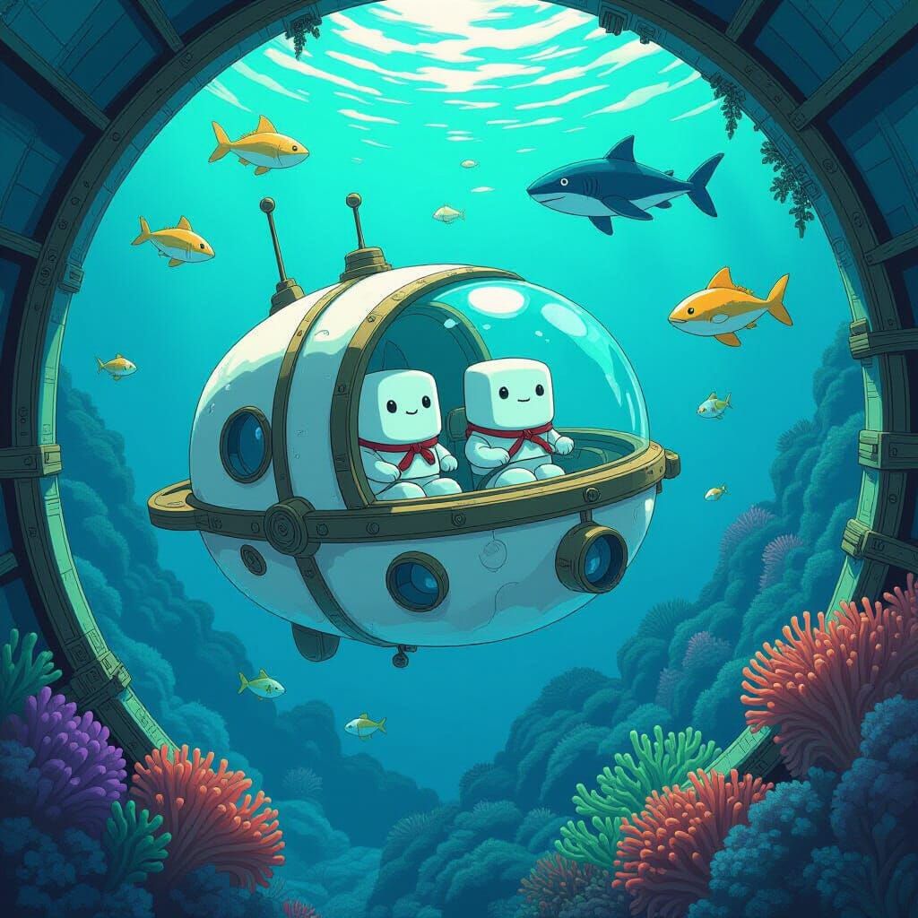 Marshmallow Archaeologists in Ghibli-Inspired Deep Sea Adven...