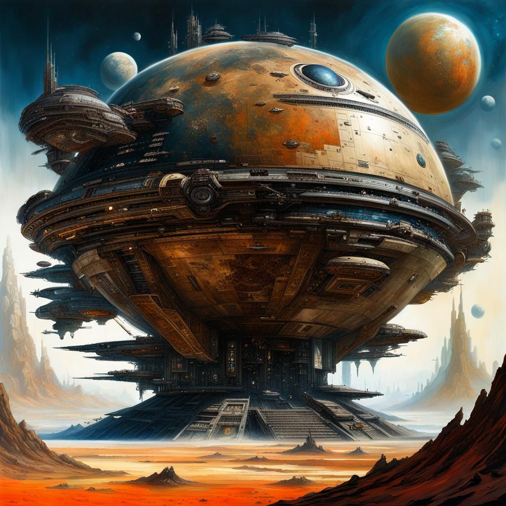 Giedi Prime: Harkonnen Homeworld in Surreal Art Style