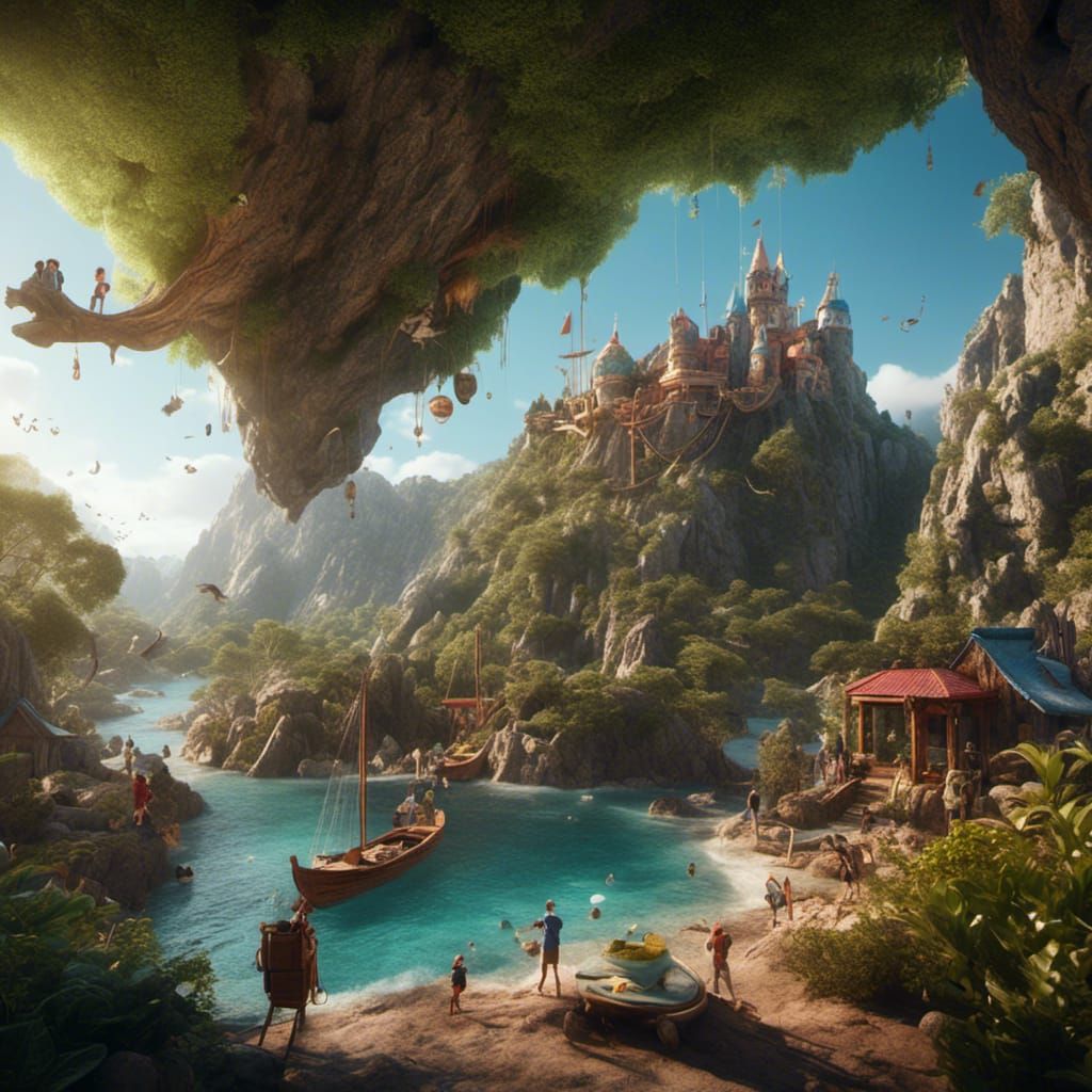 Superheroes on Vacation: Detailed Matte Painting