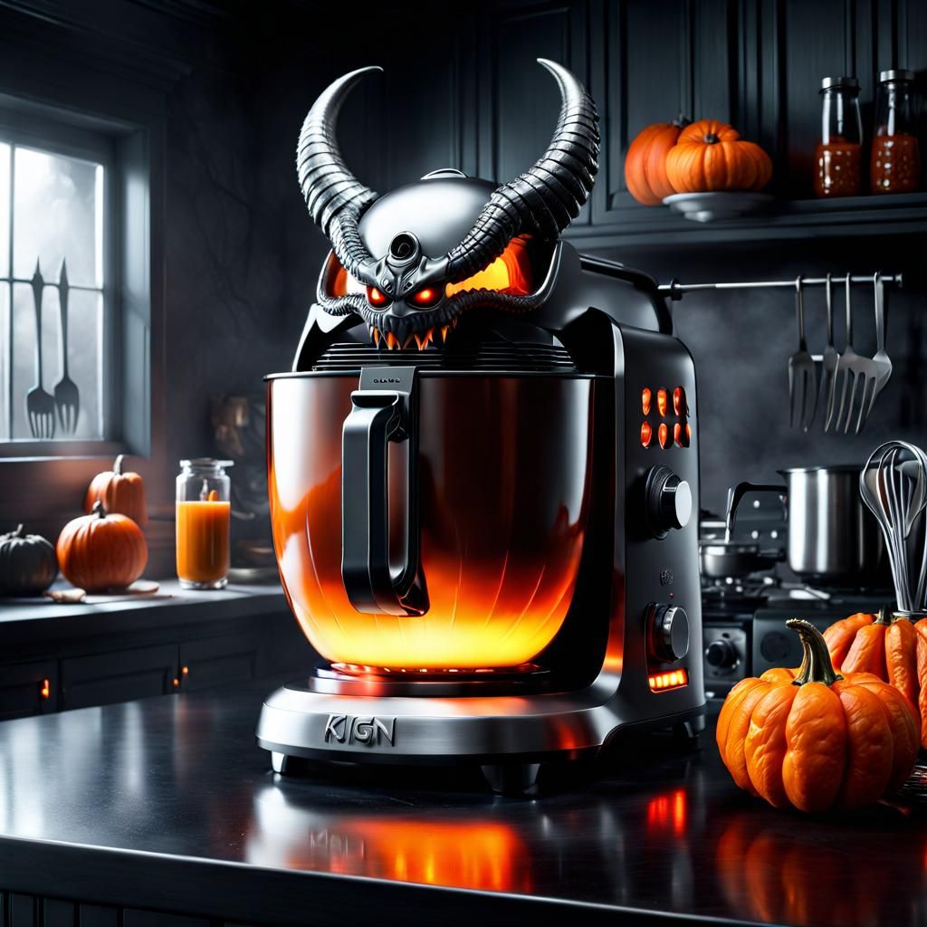 Demon Possessed Cake Mixer In A Haunted Kitchen