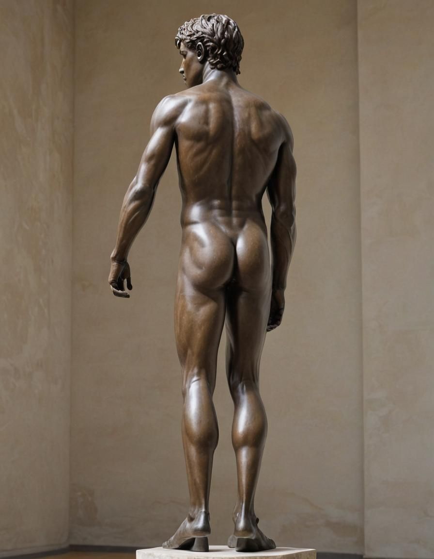 Bronze Statue of a Young Man in Contrapposto
