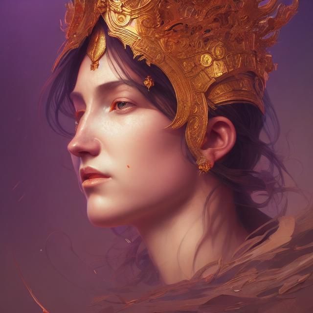 Detailed Portrait of a Sacred Queen Mother