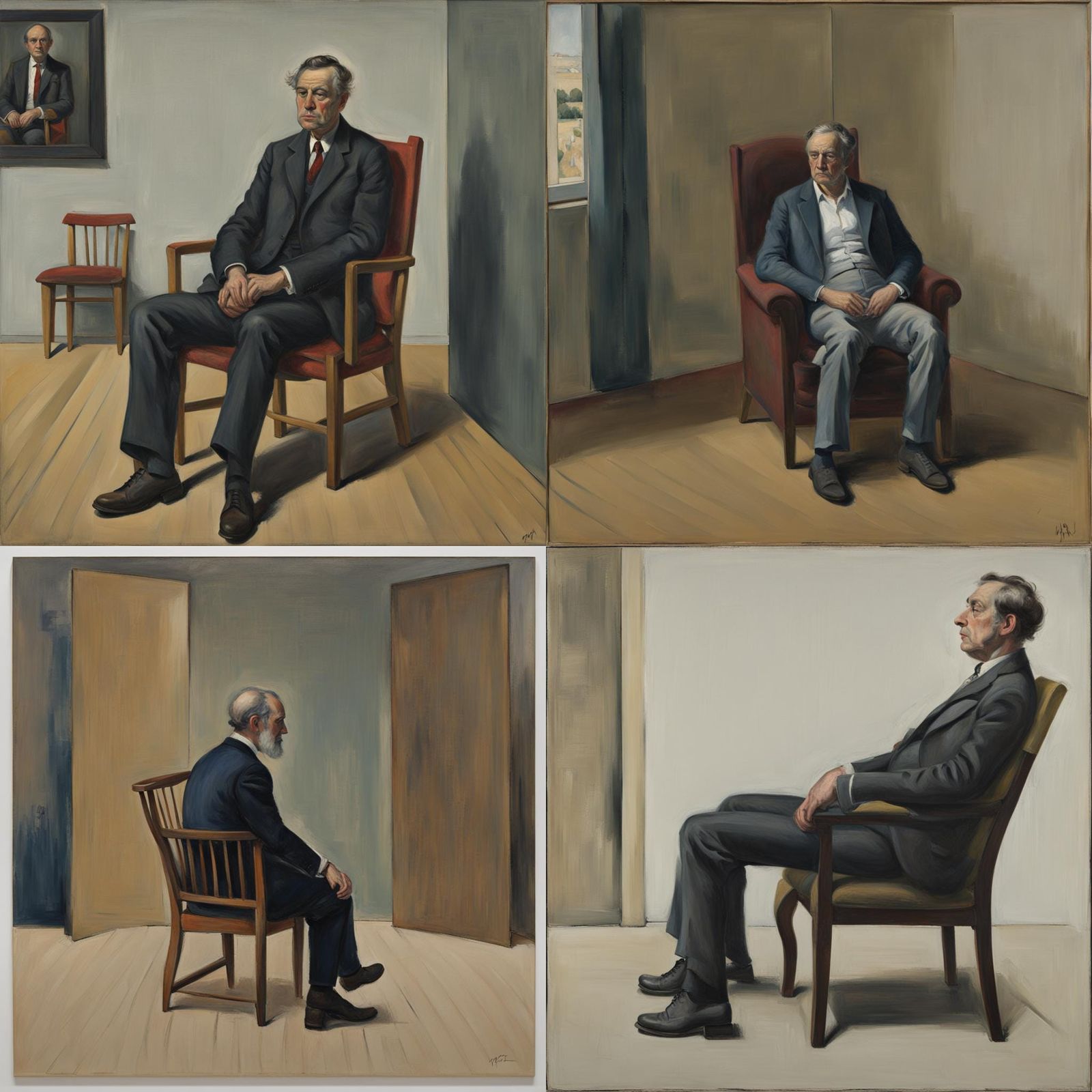 Man Sitting in Chair: Online Art Community Style