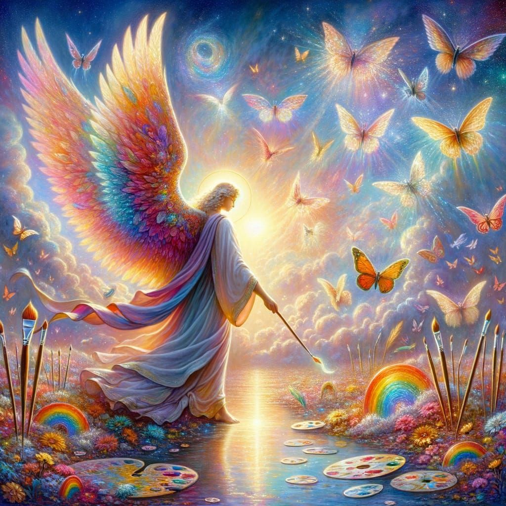 Archangel Jophiel Paints the Dawn with Rainbow Light
