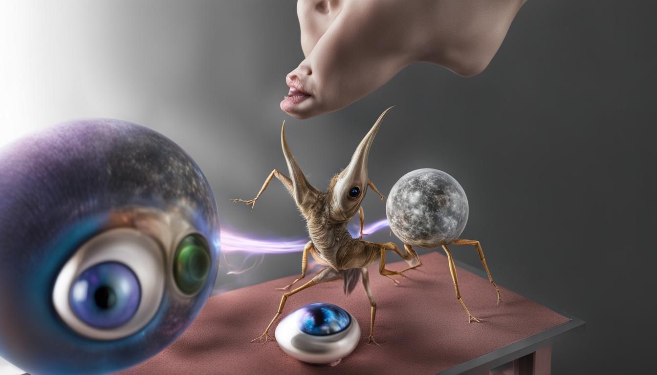 Extravagant Alien Characters in Cosmic Dreamscape: Photograp...