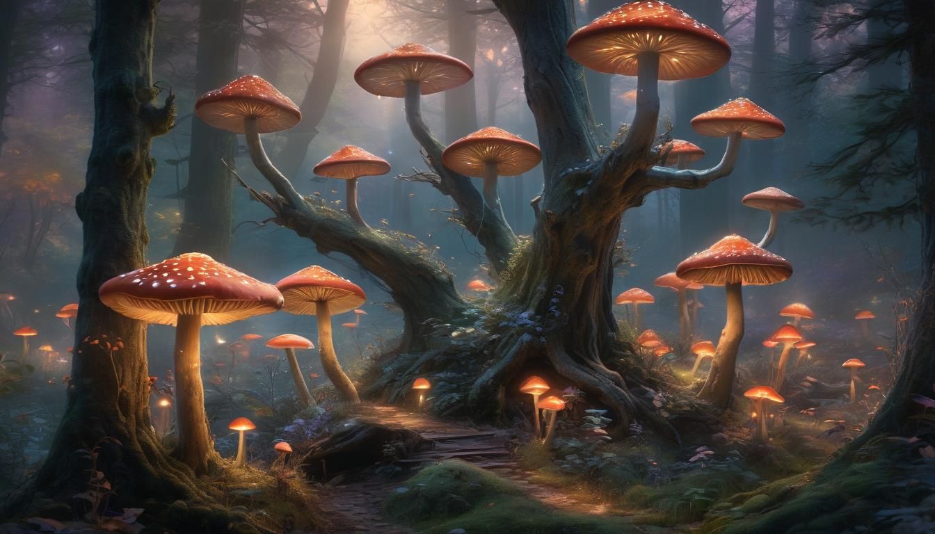 Ethereal Faerie in Forest Glade at Twilight