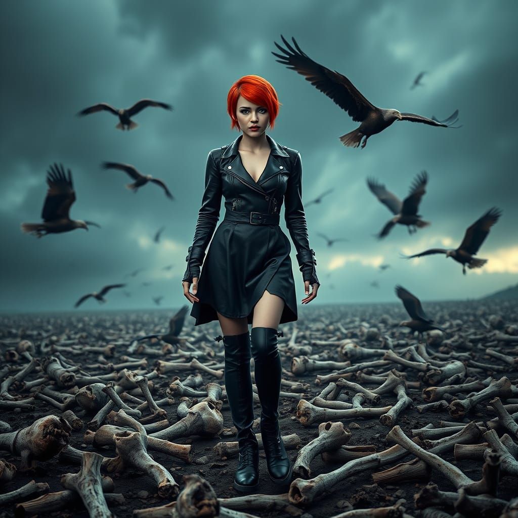 Woman in Wasteland: 3D Game Cinematic Style