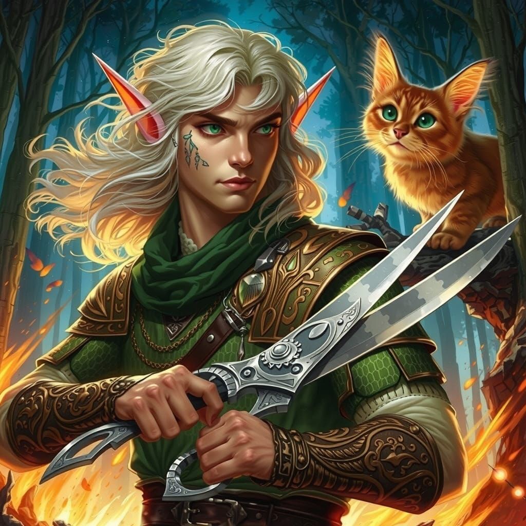 Cutter from Elfquest: Woodcut-Inspired Fantasy Art