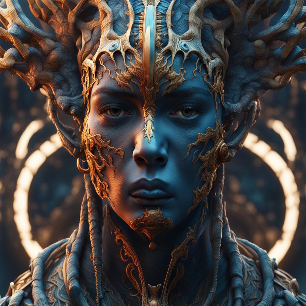 Detailed Matte Painting of a Face