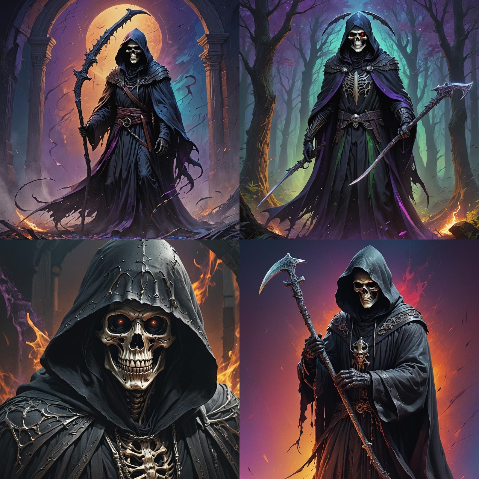 Hyperrealistic Grim Reaper Concept Art