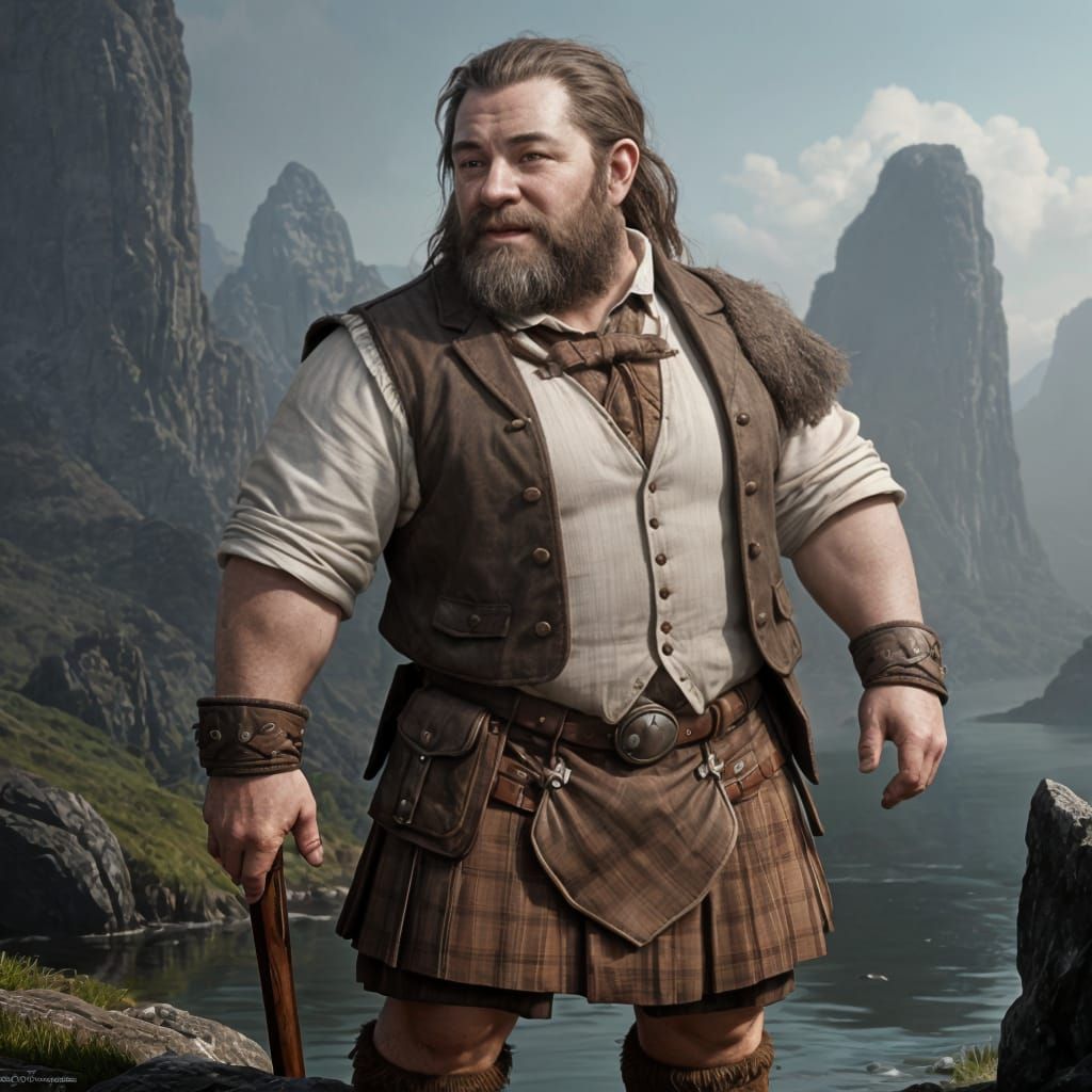 Happy British Dwarf in Detailed Fantasy Art