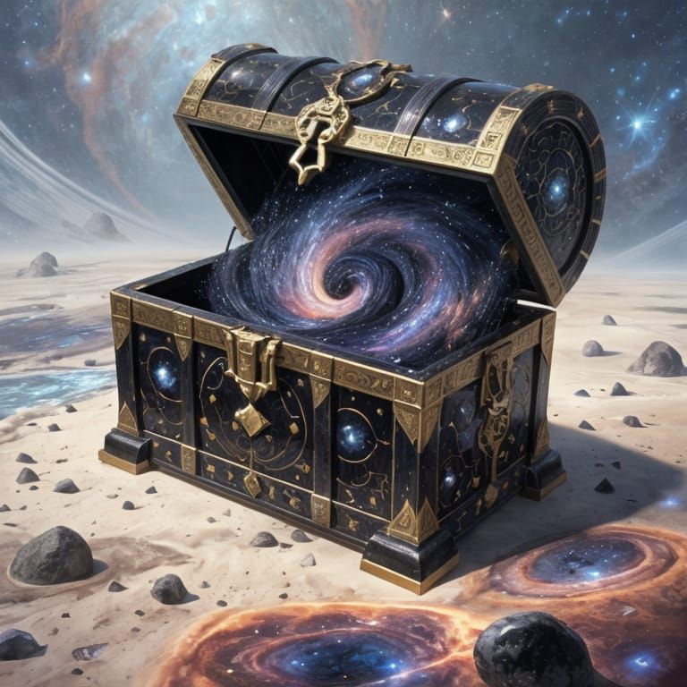 Cosmic Treasure Chest on Nebula Plain