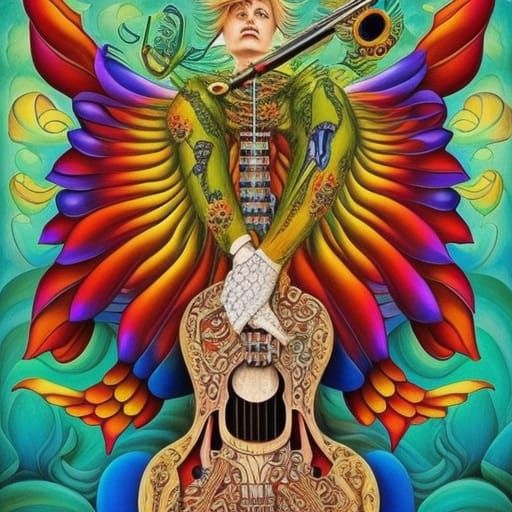 Vivid Ragtime Band in Fluid Gouache Style