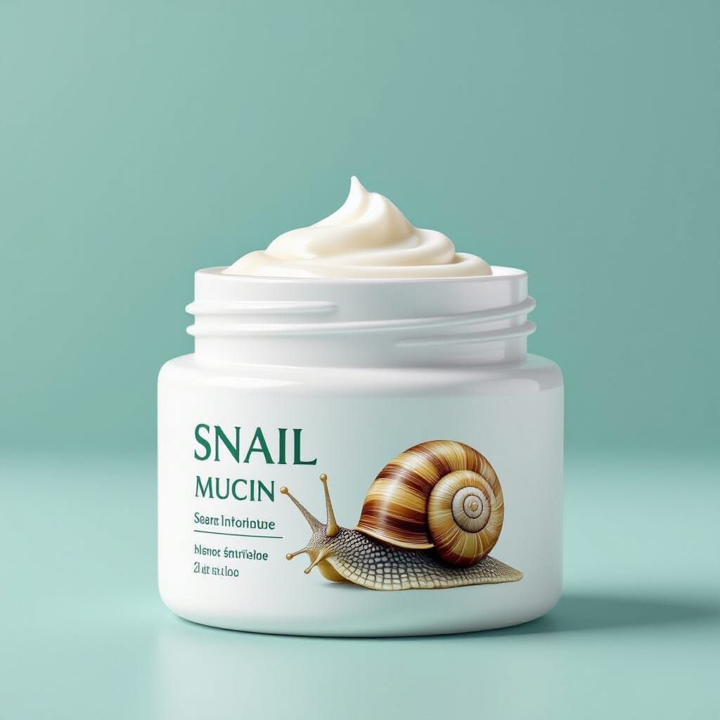 Minimalist Snail Mucin Cream Product Card Design