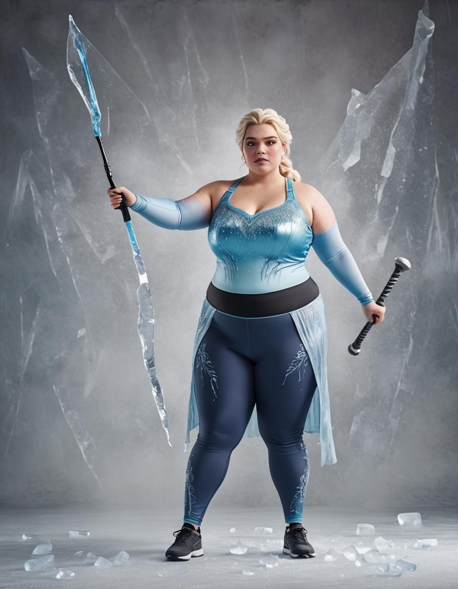 Plus Size Elsa Training with Icy Javelin