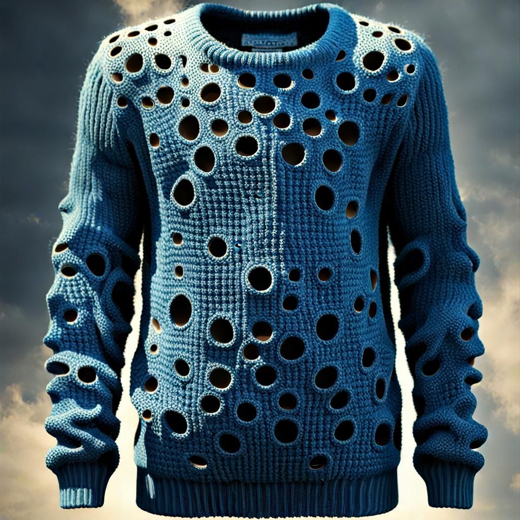 Hyperrealistic Imperfect Jumper with Holes