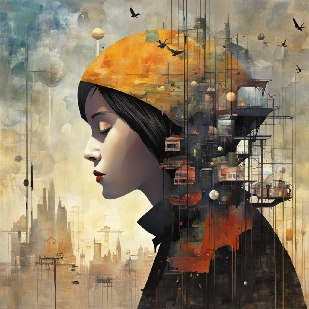 Intricate Cyberpunk Cityscape in Neon Lights