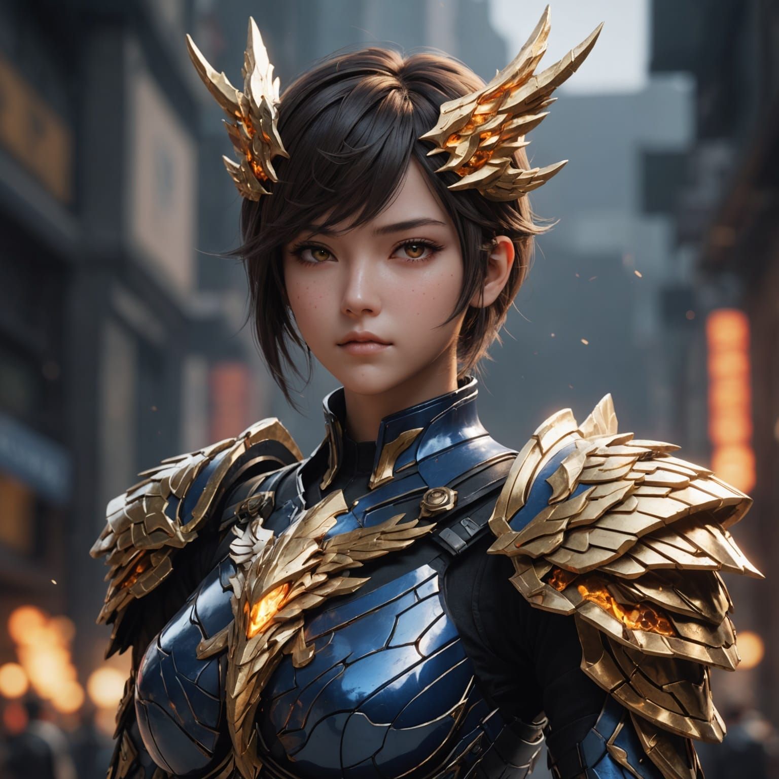 Detailed 3D Anime Art of a Fenix