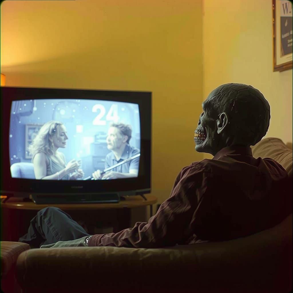 Zombie Television Cinematic Film Still
