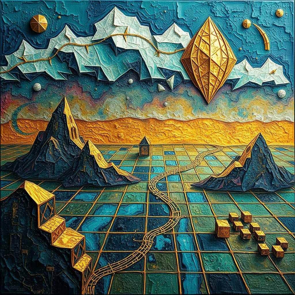 Surreal Hyperrealistic Landscapes in Impasto Acrylic