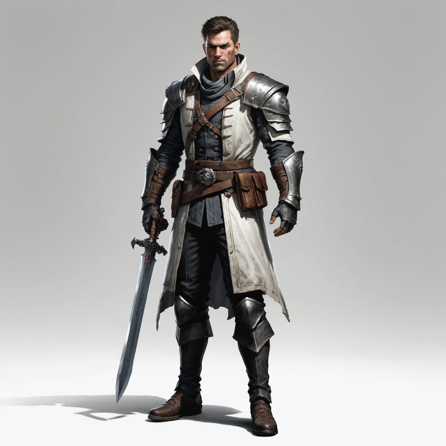 Fighter Character Concept Art in RPG Style