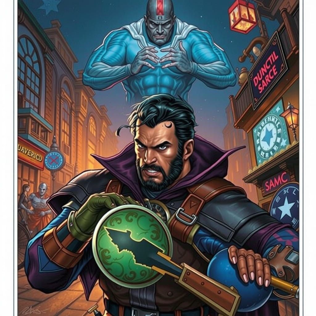 Comic Book Art of Mr. Vesuvio Glugg in Smooth Style