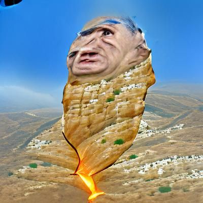 Netanyahu as Gigachad Meme Illustration