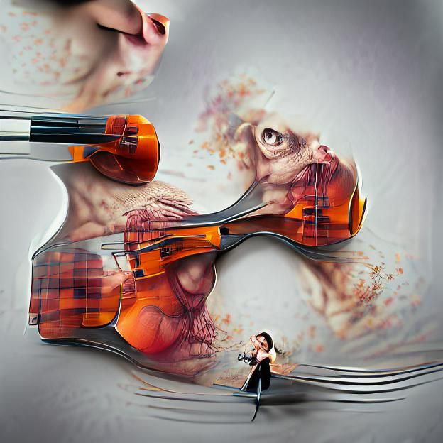 AI Generated Violin Image