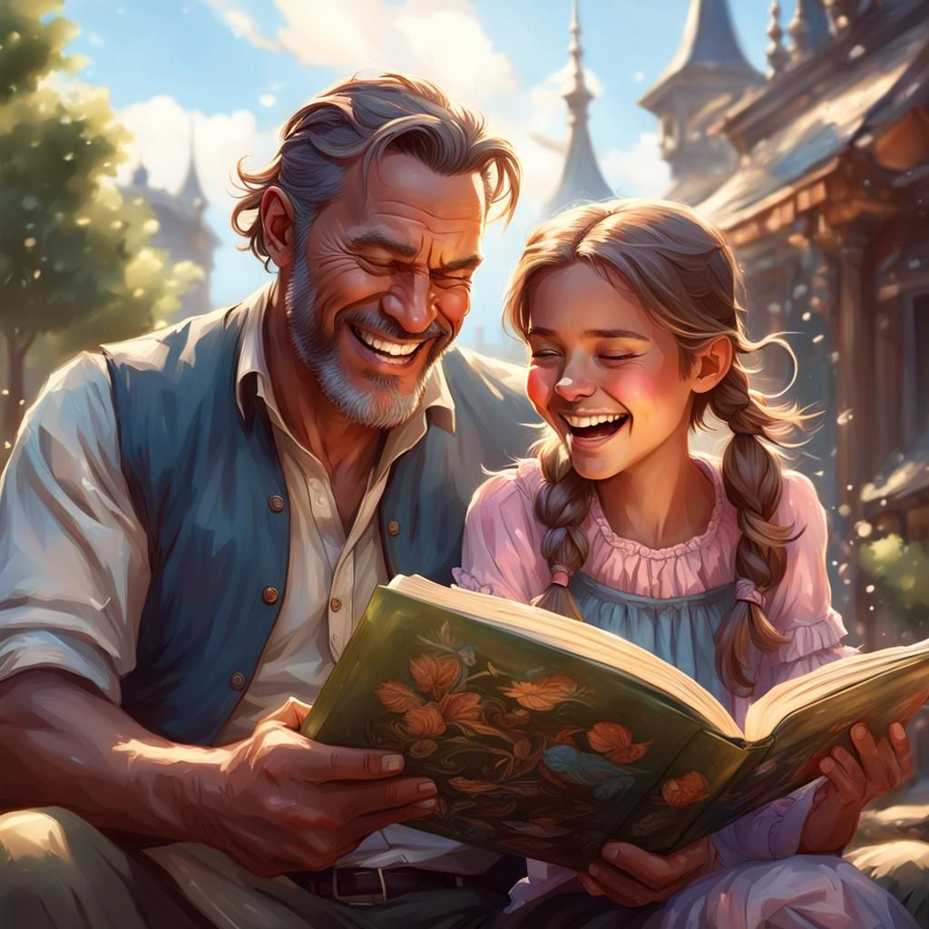 A father and his young daughter