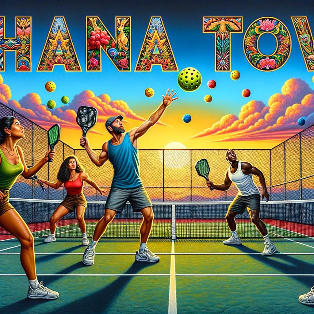 Pickleball Players Celebrate Jewish New Year at Sunset