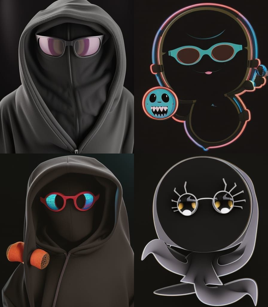 Friendly Cartoon Ghost in Photo Studio: 3D Render