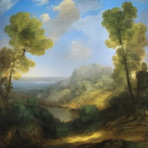 Dreamlike Seascape with Figure in Surreal Style